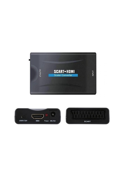 Scart To Hdmı Dönüştürücü Adaptör Siyah - Al2621 Standart