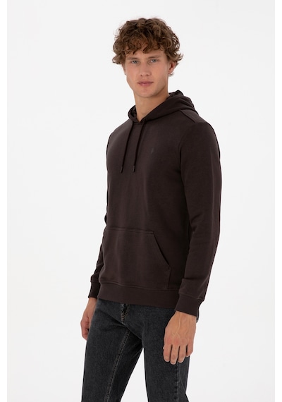 U.S. Polo Assn. Erkek Koyu Kahverengi Basic Sweatshirt 50313720-VR084 U.S. Polo Assn. Erkek Koyu Kahverengi Basic Sweatshirt 50313720-VR084
