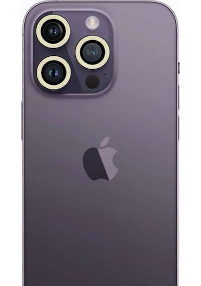 Apple, Uyumlu iPhone 12 Pro Max Neon Fosforlu Kamera Lens - Beyaz