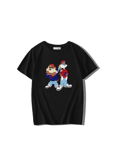 Brz Kıds Brz Kids Unisex Çocuk Bugs Ve Tazmanga Figürlü T-shirt-siyah Siyah