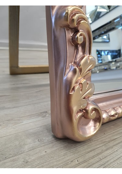 Ayna Denizi Princess Copper Gold Model Rose Gold Altın Renk Dekoratif Ayaklı Boy Aynası Altın - Rose Gold
