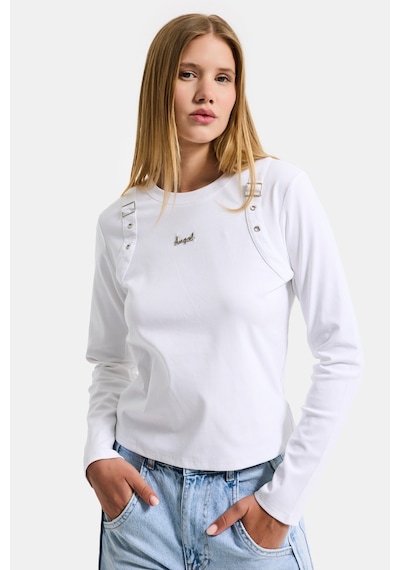 Itsbasic Kadın Beyaz W5 Aksesuar Detaylı Özel Tasarım Body