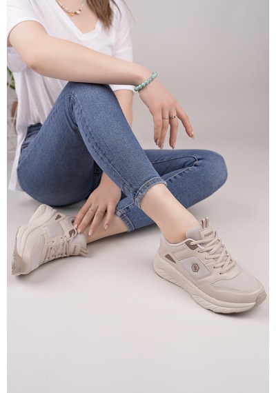 Nesilshoes Nesil Shoes Queen 2105 Kum Kadın Senakers