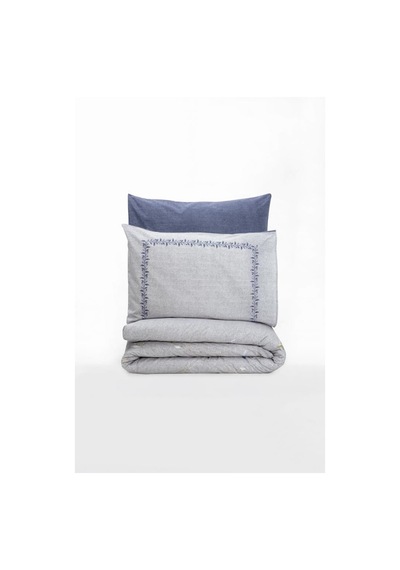 Cotton Box Ranforce Nevresim Takımı Çift Kişilik Nitsa Lacivert Çok Renkli