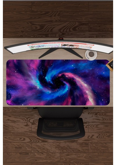 Galaksi Kaymaz Dikişli Kauçuk Oyuncu Mousepad V1 - 90x40 Xxl Gaming Mouse Pad Fare Altlığı