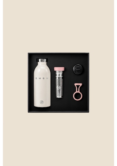 Smeg Creme-pink Termos Gift Box Krem