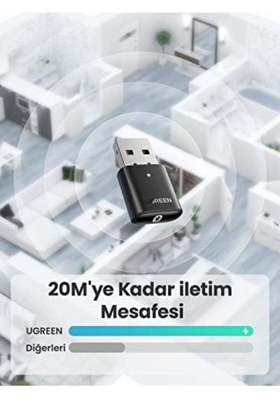 Mini Usb Dongle Bluetooth 5.0 Adaptör Siyah