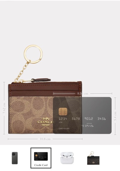 Coach Mini Id Skinny Case Kartlık-cüzdan Taba