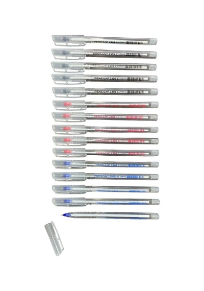 2305 İğne Uçlu 0.5 Mm Üçgen Gövde 5- Siyah & 5-mavi & 5-kırmızı 15'li Diğer