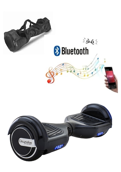 Citymate Hoverboard Elektrikli Kaykay Bluetooth Çantalı 6.5 Siyah