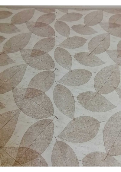 Elyaflı Pvc Muşamba - Desenli Silinebilir Masa Örtüsü 02mrl165a Kahve