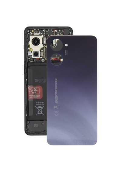 Realme 10 Uyumlu Pil Arka Kapağı Beyaz Beyaz