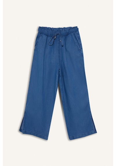 Defacto Pull On Culotte Yüksek Esnek Belli Tensel Yıkamalı İnce Jean Pantolon D8241ax25smnm28 Mavi