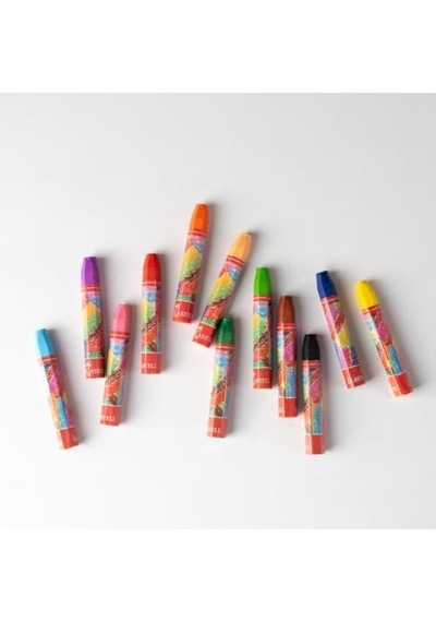 Altıgen Pastel Boya, 12 Renk, Plastik Kutu, Yumuşak Ve Canlı Renkler, Rahat Kullanım, Etkili Uygulama