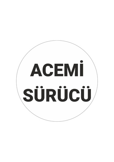 Parti Tasarla Acemi Sürücü Araba Etiketi 15 Cm Beyaz