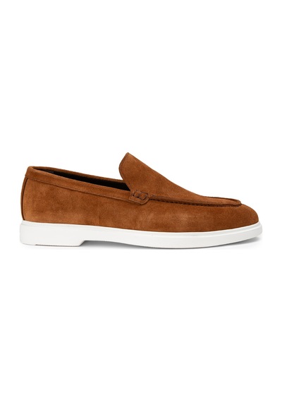 Deery Hakiki Süet Taba Rengi Erkek Loafer Ayakkabı - 01957mtbae01 Taba