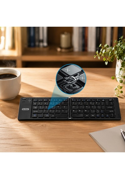 Go Des Gd-kb326 Sessiz Tuş Tasarımlı Katlanabilir Bluetooth Bağlantılı Kablosuz Klavye Siyah