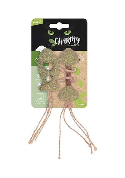 M-pets Charmy Fishes Balık Şeklinde Catnipli Kedi Oyuncağı 2li 16 Cm 244-50159.01