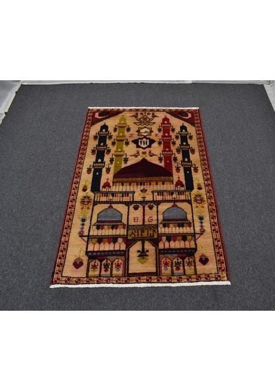 Zehra Abla Halı El Dokuması Seccade Mihraplı Niğde Bor Fertek Yün Halı 5735 Renkli