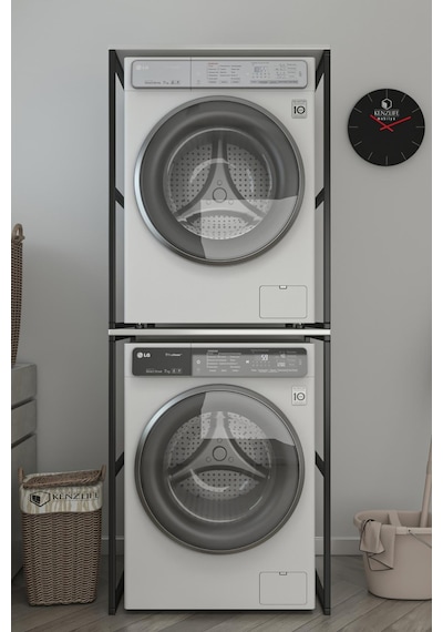 Bakbudaiyi Çamaşır Kurutma Makinesi Dolabı Velid Byzsyh 180 070 60 Mat Suntalam Metal Siyah Boya Beyaz - Siyah Bakbudaiyi Çamaşır Kurutma Makinesi Dolabı Velid Byzsyh 180 070 60 Mat Suntalam Metal Siyah Boya Beyaz - Siyah
