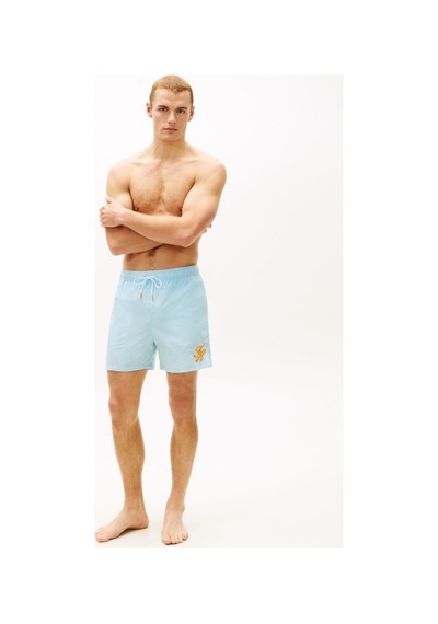 Tommy Hilfiger Medıum Drawstrıng Ithaca Scrıpt Erkek Mavi Deniz Şortu - Um0um03750-16056