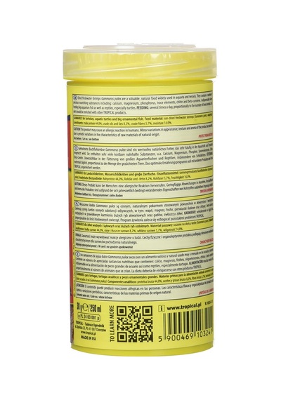 Tropical Gammarus Kaplumbağa Yemi 250 Ml
