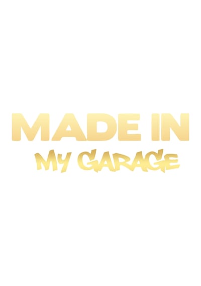 Made In My Garage Araba Stickeri 17x17 Cm Gold