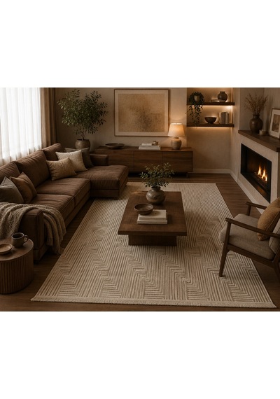 Hoom Rugs Grandy 4989 Vizon Modern Halı Vizon Krem