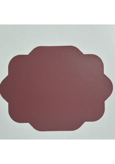 2 Adet Deri Dikdörtgen Amerikan Servis 33x44 Cm Simetrik Desenler Serisi 121 Bordo