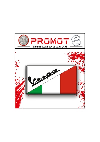 Stıcker Seti Vespa Uyumlu 3d Damla Logo Sticker 7x4cm 2 Nötr
