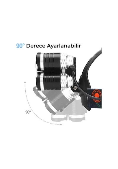 Sh Powermaster Mx-501 5 Power Ledli Su Geçirmez 18650 Pilli Şarj Edilebilir Kafa Feneri Najmaddin Diğer