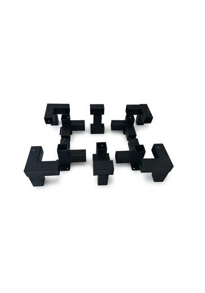 Deniz Welding Denizwelder Pergola Seti Metal 50x50x2 Mm 12parça Renk Sıyah Pergola Kk10 Köpek Ve Kedi Yuvası Siyah