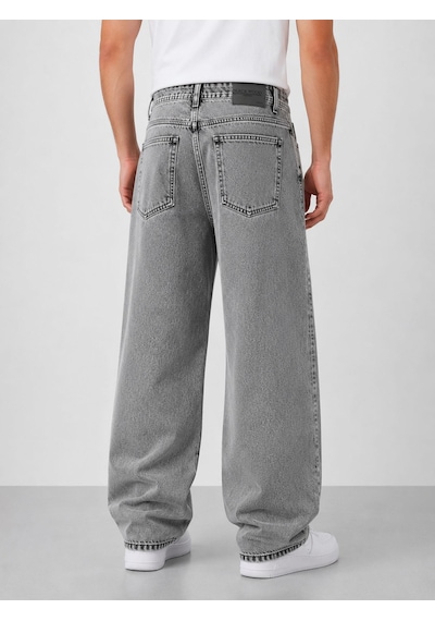 Classics Men Black Wood Denim Erkek Baggy Jean Pantolon 7748 Gri