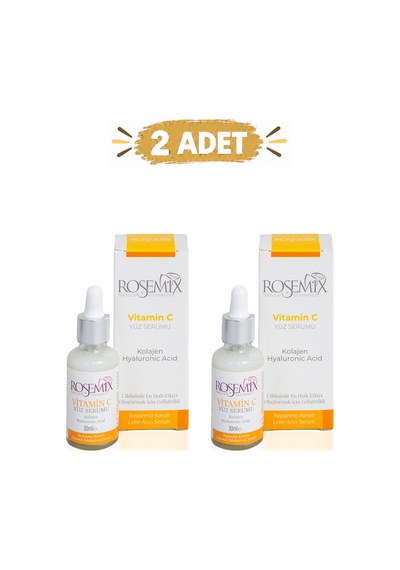 Rosemix - 442 - - Vitamiv C Serum Kolojen-hyalüronik Asit 30 Ml - 2 Adetlik - Shophnrl - Set Ürün