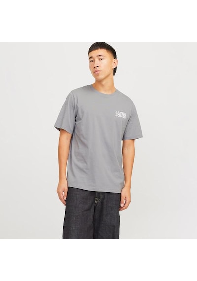 Jack & Jones Jack&jones Corp Logo Ss Erkek Gri Tişört Gri