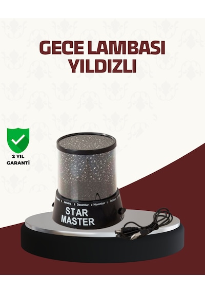Efektli Led Projektör Taşınabilir Yıldız Gece Lambası Çok Renkli