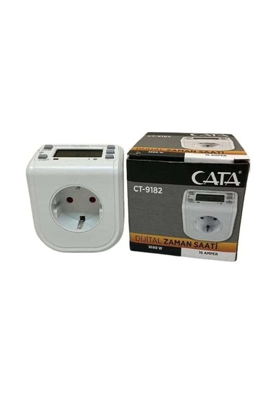 Ct-9182 Dijital Zaman Saati Zaman Ayarlı Priz 3680w Timer,beyaz,