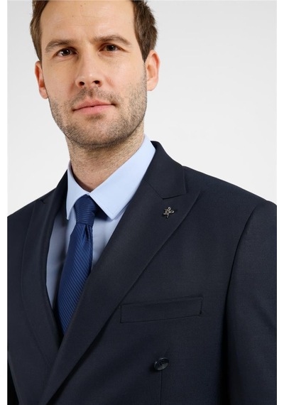 İmza Lacivert Kırlangıç Yaka 6 Drop Slim Fit Takım Elbise 1001255172 Lacivert