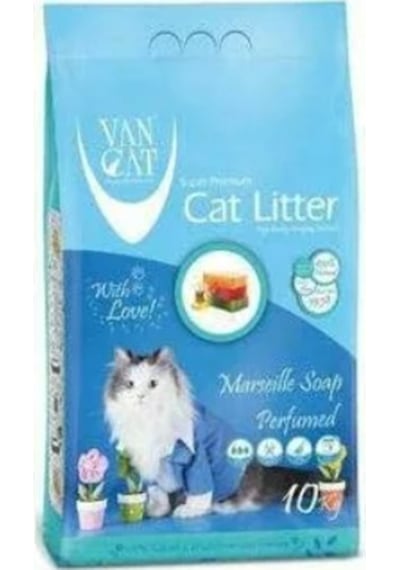 Vancat Marsilya Sabunlu Kalın Taneli Bentonit Kedi Kumu 10 KG
