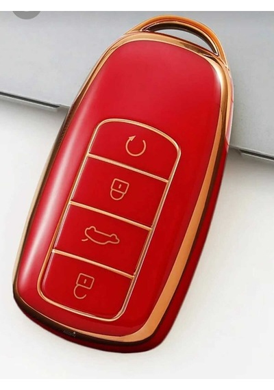 Gma Keys Chery Tiggo 8 Pro Omoda 5 Tiggo 7 Avantgarde Nano Anahtar Kılıfı Kırmızı Gold Renk 1.ci Kalite