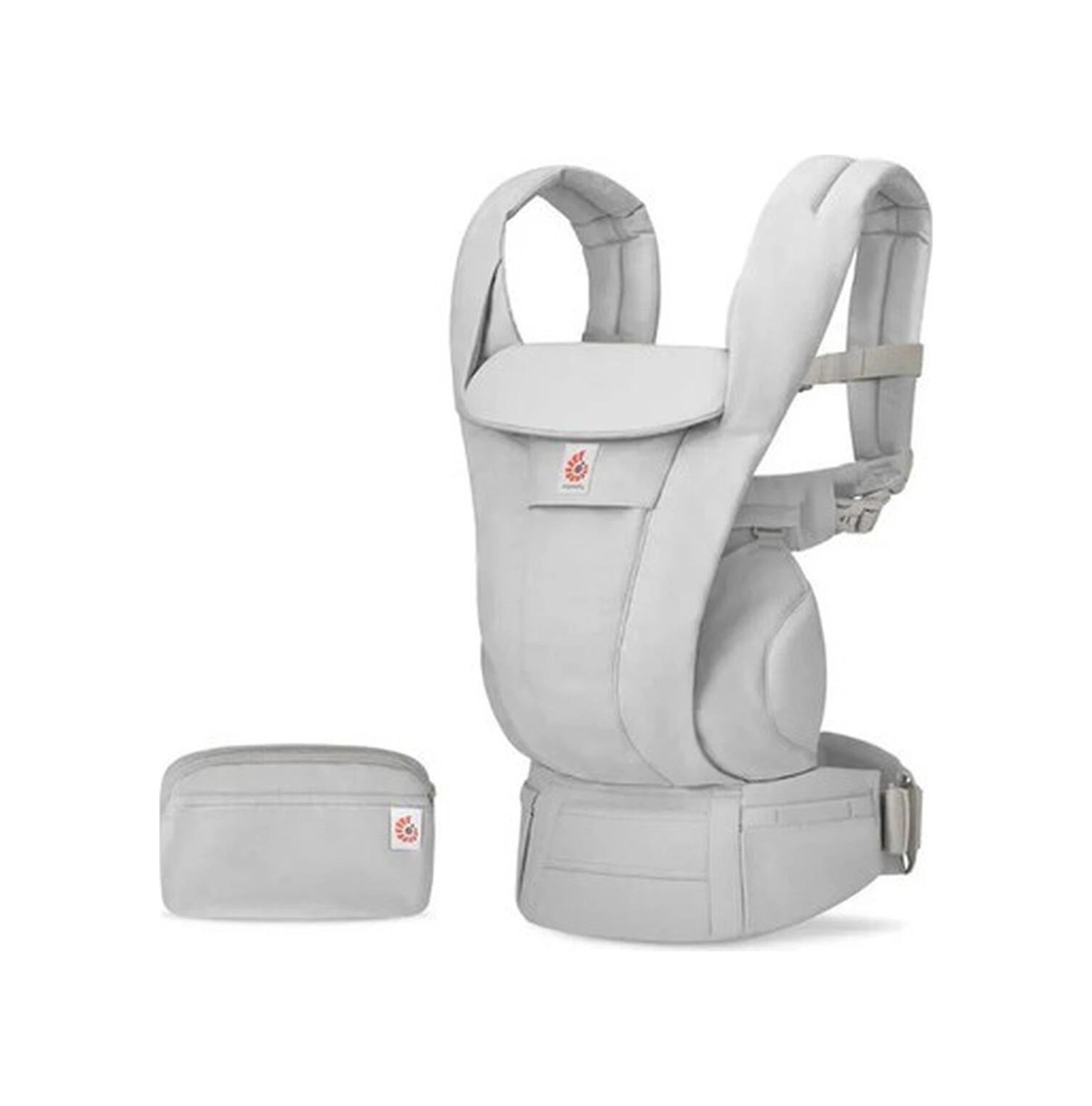 Ergobaby Omni Deluxe Cotton (Pearl Grey) 4 Farklı Taşıma Pozisyonlu Ergonomik Kanguru, 0-4 Yaş Yeni Doğan