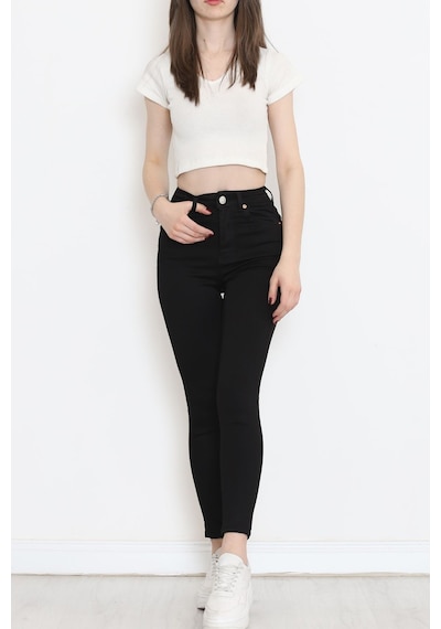 Mokashopin - Dar Paça Kot Pantolon Siyah1 - 10801.1431. 001