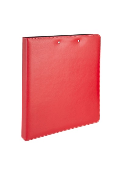 Evrak Sunum Tanıtım Firma Klasörü Sekreterlik A4 150 Yaprak Kapasiteli Ring Binder File Vegan 26,5x32 Cm. Kırmızı