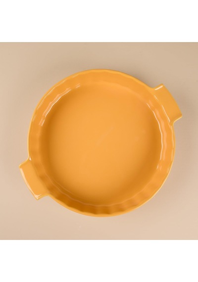 Yıldız Elissa Rölyefli Yuvarlak Fırın Kabı Sarı 32.5 Cm Çok Renkli