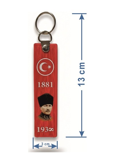 Tpu Çift Taraflı Anahtarlık Atatürk Çok Renkli