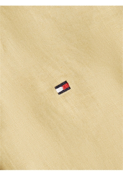 Tommy Hilfiger Ess Lınen Relaxed Shırt Kadın Bej Uk Gömlek - Ww0ww44679