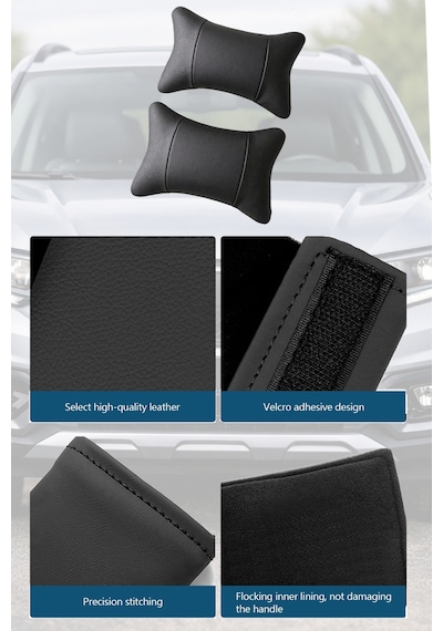 Tarraco Uyumlu Siyah Deri Yastık Lüks Set Deri Kemer Koruyucu