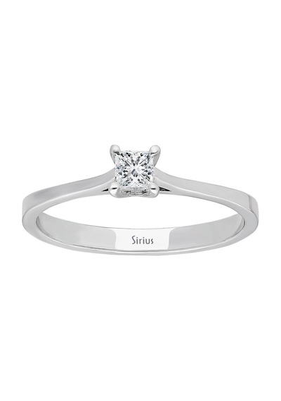 Sirius 0,15 Karat Prenses Kesim Pırlanta Tektaş Yüzük 0841R0015