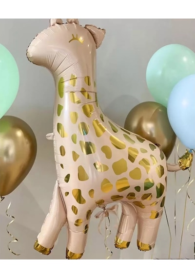 Zürafa Gold Benekli Folyo Balon 80 Cm
