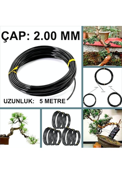 Omeniv 2.00mm Çaplı 5 Metre Bonsai Gövde Dal Şekillendirme Teli